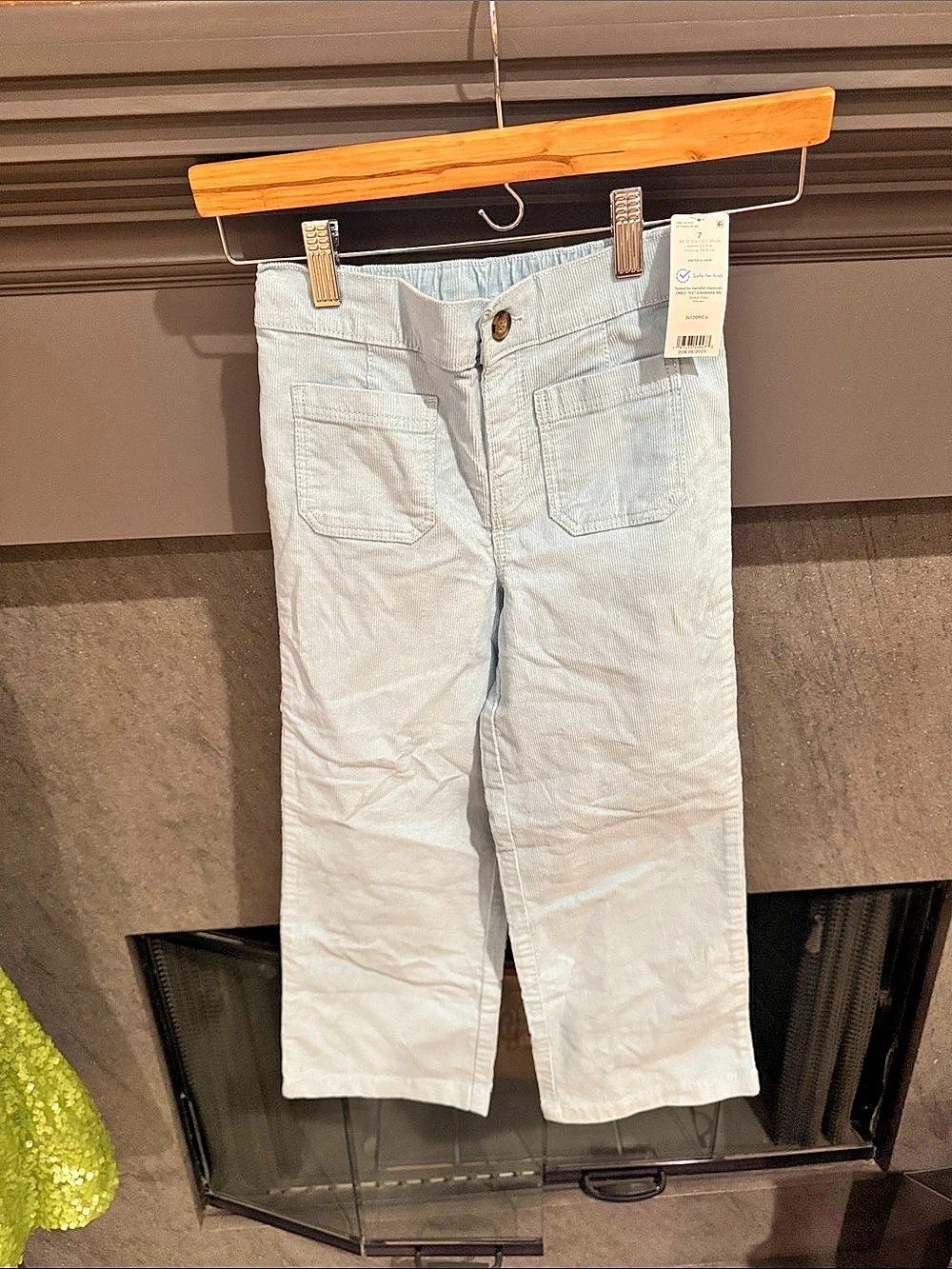 Corduroy Straight Pants Blue